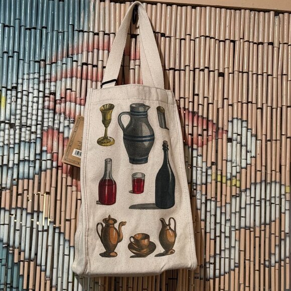 JOHN DERIAN x TARGET Fall Canvas Wine Tote Bag/Multi-Color - Picture 6 of 15